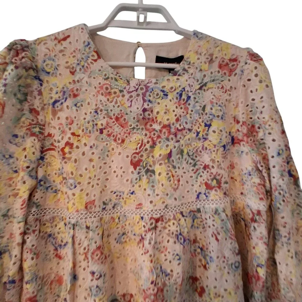 En Saison nwt eyelet babydoll dress womens Medium floral